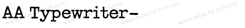 AA Typewriter字体转换